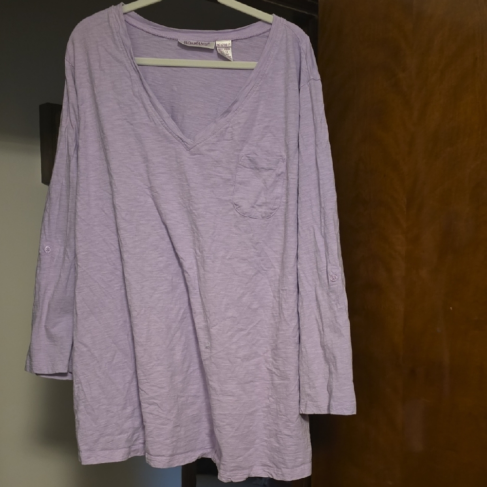Coldwater Creek Lavender Long Sleeve Tee